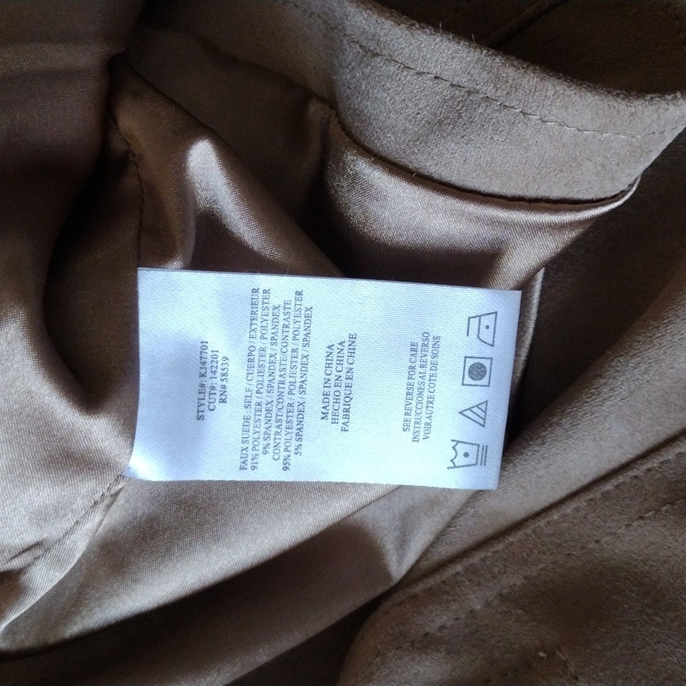 Kut from the Kloth beige faux suede biker jacket S - Picture 8 of 10
